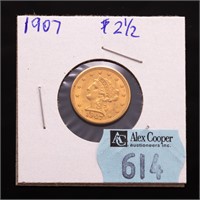 [US] 1907 Gold $2.50 Quarter Eagle