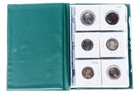 Coin Stock Book - 12 World Coins- Includes Silver