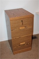 2 Drawer File Cabinet with Key