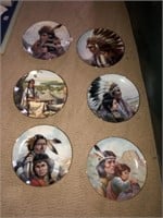 (6) Native American Collector Plates