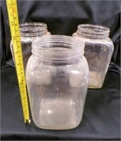(3) Vintage Large Glass Canisters