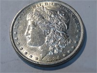1884 P AU Grade Morgan Silver Dollar