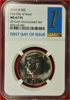 2019-D Kennedy Half NGC MS67 PL