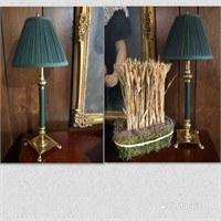 Pair of Candlestick Lamps & Home Décor
