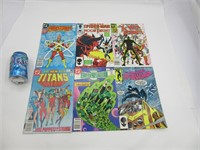 6 comics book vintage dont, Titans, Spider-Man,