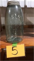 Ball jar with zinc lid. Half gallon