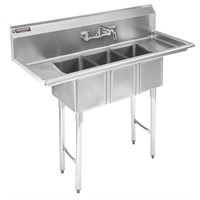 DuraSteel 3 Compartment Commercial Sink