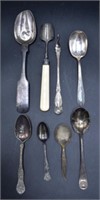 8 Pieces of Assorted Silverplate Cutlery
