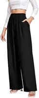 Size 8 OLRIK Womens High Waisted Wide Leg Pants