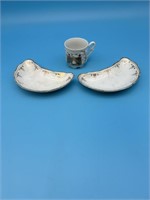 Antique Homer Laughlin Trinket Dishes And Cup