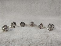 6 Men's Rings - Silver tone - Size 10