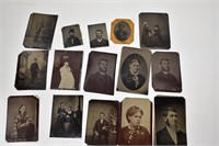 15 Antique Tin Type Photographs