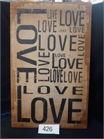Wooden Love Sign