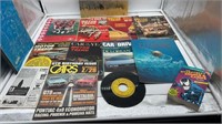 Lot of car magazines and record