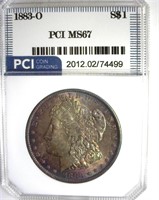 1883-O Morgan MS67 LISTS $3500