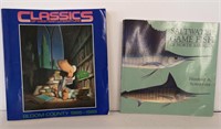 Saltwater game fish book and a Bloom county book