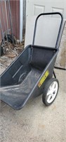 Black roller cart plastic.    Needs wheel
