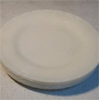 Set of 6 white plates