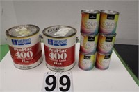 6 Small Paint Samples ~ 2 Large Cans Paint