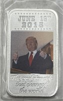 (YZ) 1 oz Silver Bar Donald Trump 2015