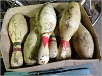 Box of Misc. Bowling Pins