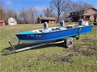 16ft Aluminum Starcraft Fishing Boat,