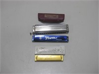 Five Harmonicas Untested Largest 7"