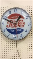 Drink Pepsi-Cola Clock (In Working Order)
