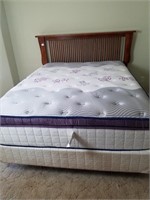 Mission Style Queen Bed With Mat & Box Set