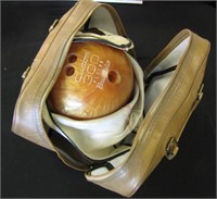 Orange BRUNSWICK Bowling Ball & Bag