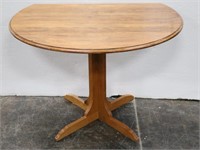 Small Round Double Drop Leaf Pedestal Table