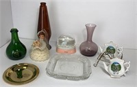 Home Decor Lot Vases colored glass & more*