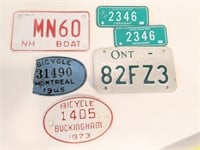 Lot License plates, Bikes & Boats