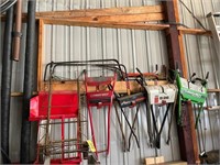 Metal Stands, Tiller Handles, Barrels, Blocks