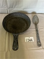 Cast Pan and Spoon