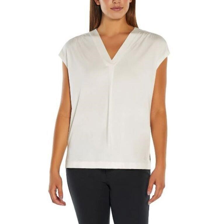 Banana Republic Women's XL V-Neck Pleated Shirt,