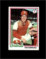 1978 Topps #380 Ted Simmons VG to VG-EX+