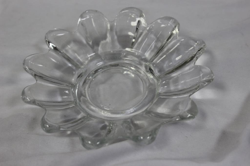 An Indiana Crystal Glass Candle Holder