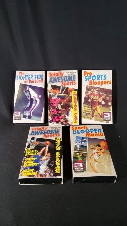 5 VHS Tapes of Awesome Sports & Bloopers