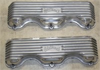 pair of Edelbrock cast aluminum 409 valve covers