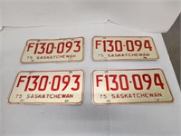 1975 Sask License Plates