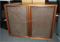 2 Sansui S P1700 3 Way Wood Speaker Set