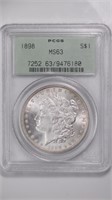 1898 Morgan Silver $ PCGS MS63