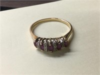 Gold Ring, Purple Stone Ring Stamped HDS 10K