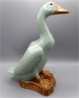 Large Mid Century Chinese Celadon Porcelain Duck