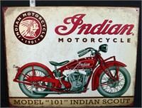 Metal Indian Motorcycle sign