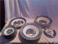 12 Pcs. of Vingage Currier & Ives China