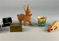 6 Piece Bank & Toys Rabbit Candy Container