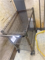 Stainless cart on wheels 34x19x34” tall