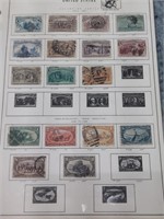 Stamp Collection Page.  These Stamps Date Between